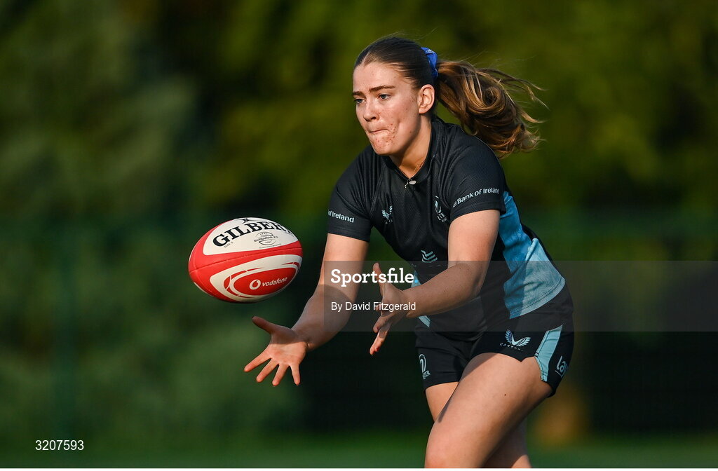 5 August 2025; Cara Martin during a Leinster Rugby women's squad training and gym session at The High School in Rathgar, Dublin. Photo by David Fitzgerald/Sportsfile