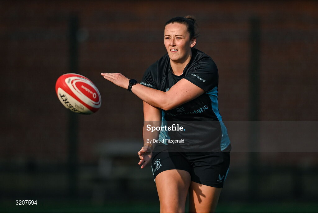 5 August 2025; Nikki Caughey during a Leinster Rugby women's squad training and gym session at The High School in Rathgar, Dublin. Photo by David Fitzgerald/Sportsfile