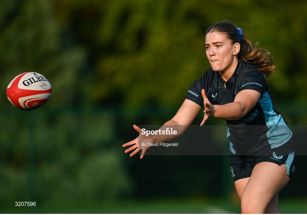 5 August 2025; Cara Martin during a Leinster Rugby women's squad training and gym session at The High School in Rathgar, Dublin. Photo by David Fitzgerald/Sportsfile