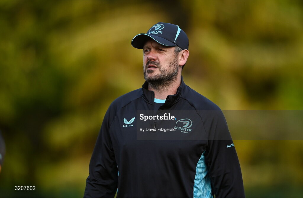 5 August 2025; Head coach Ben Martin during a Leinster Rugby women's squad training and gym session at The High School in Rathgar, Dublin. Photo by David Fitzgerald/Sportsfile