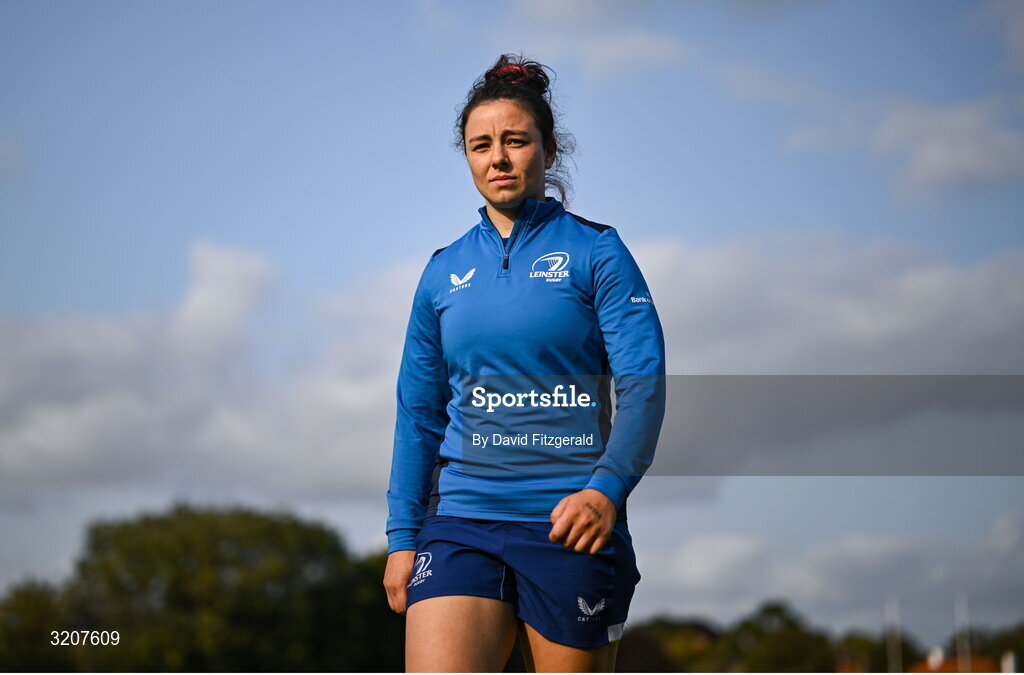 5 August 2025; Natasja Behan during a Leinster Rugby women's squad training and gym session at The High School in Rathgar, Dublin. Photo by David Fitzgerald/Sportsfile