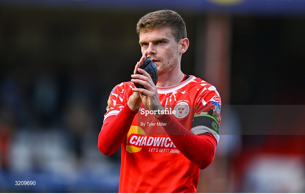 9 August 2025; Sean Gannon of Shelbourne after the SSE Airtricity Men's Premier Division match between Shelbourne and Bohemians at Tolka Park in Dublin. Photo by Tyler Miller/Sportsfile