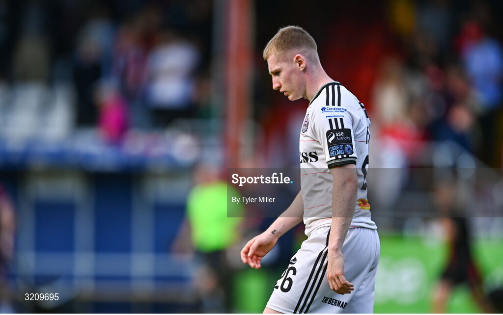 9 August 2025; Ross Tierney of Bohemians after the SSE Airtricity Men's Premier Division match between Shelbourne and Bohemians at Tolka Park in Dublin. Photo by Tyler Miller/Sportsfile