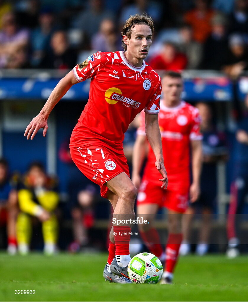 9 August 2025; Harry Wood of Shelbourne during the SSE Airtricity Men's Premier Division match between Shelbourne and Bohemians at Tolka Park in Dublin. Photo by Tyler Miller/Sportsfile