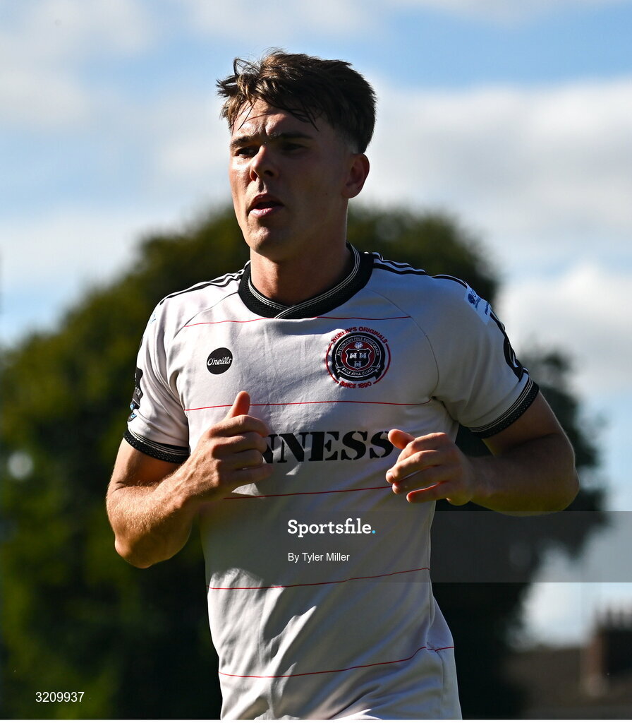 9 August 2025; Dayle Rooney of Bohemians during the SSE Airtricity Men's Premier Division match between Shelbourne and Bohemians at Tolka Park in Dublin. Photo by Tyler Miller/Sportsfile