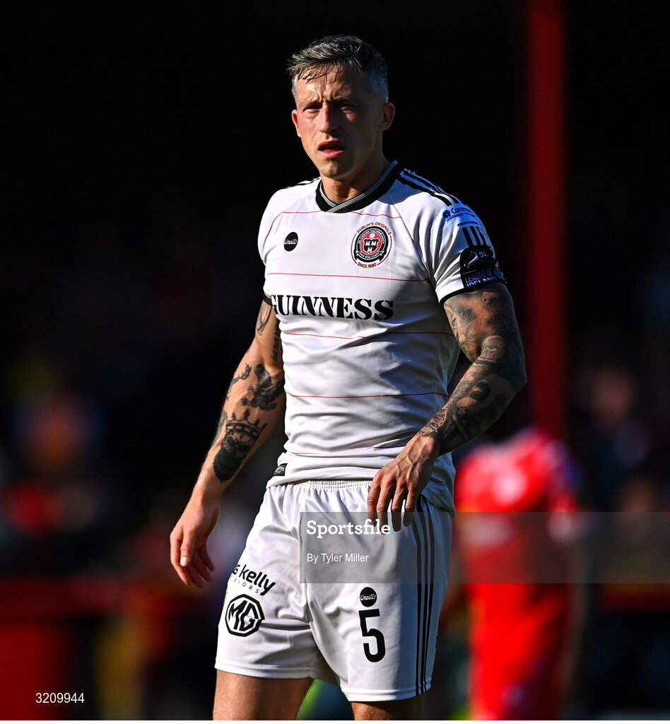 9 August 2025; Rob Cornwall of Bohemians during the SSE Airtricity Men's Premier Division match between Shelbourne and Bohemians at Tolka Park in Dublin. Photo by Tyler Miller/Sportsfile