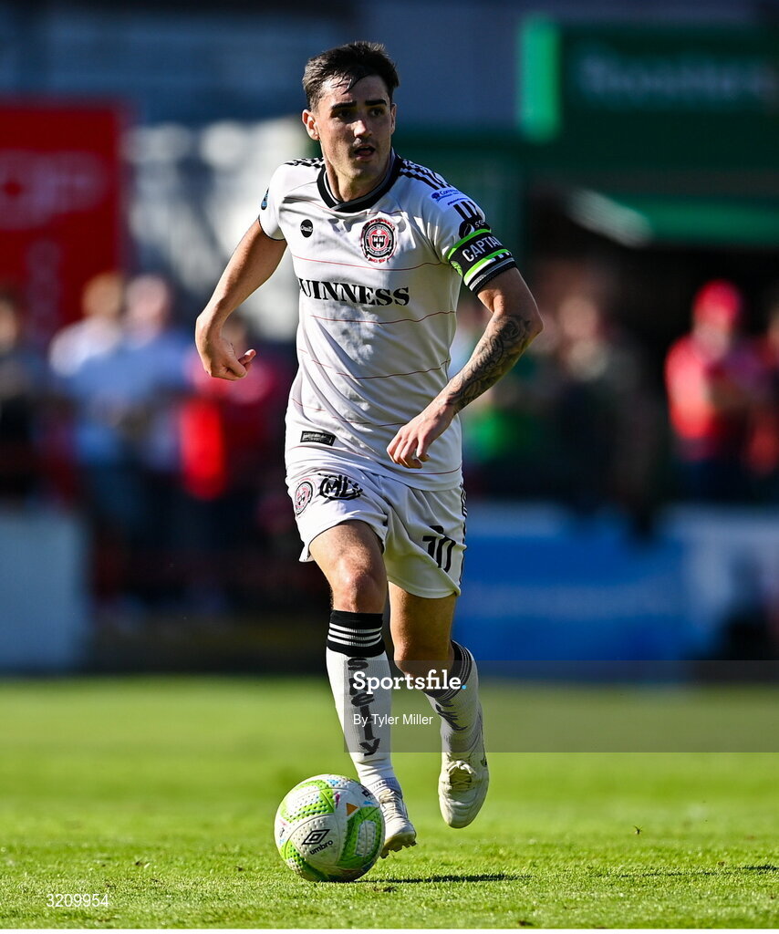 9 August 2025; Dawson Devoy of Bohemians during the SSE Airtricity Men's Premier Division match between Shelbourne and Bohemians at Tolka Park in Dublin. Photo by Tyler Miller/Sportsfile