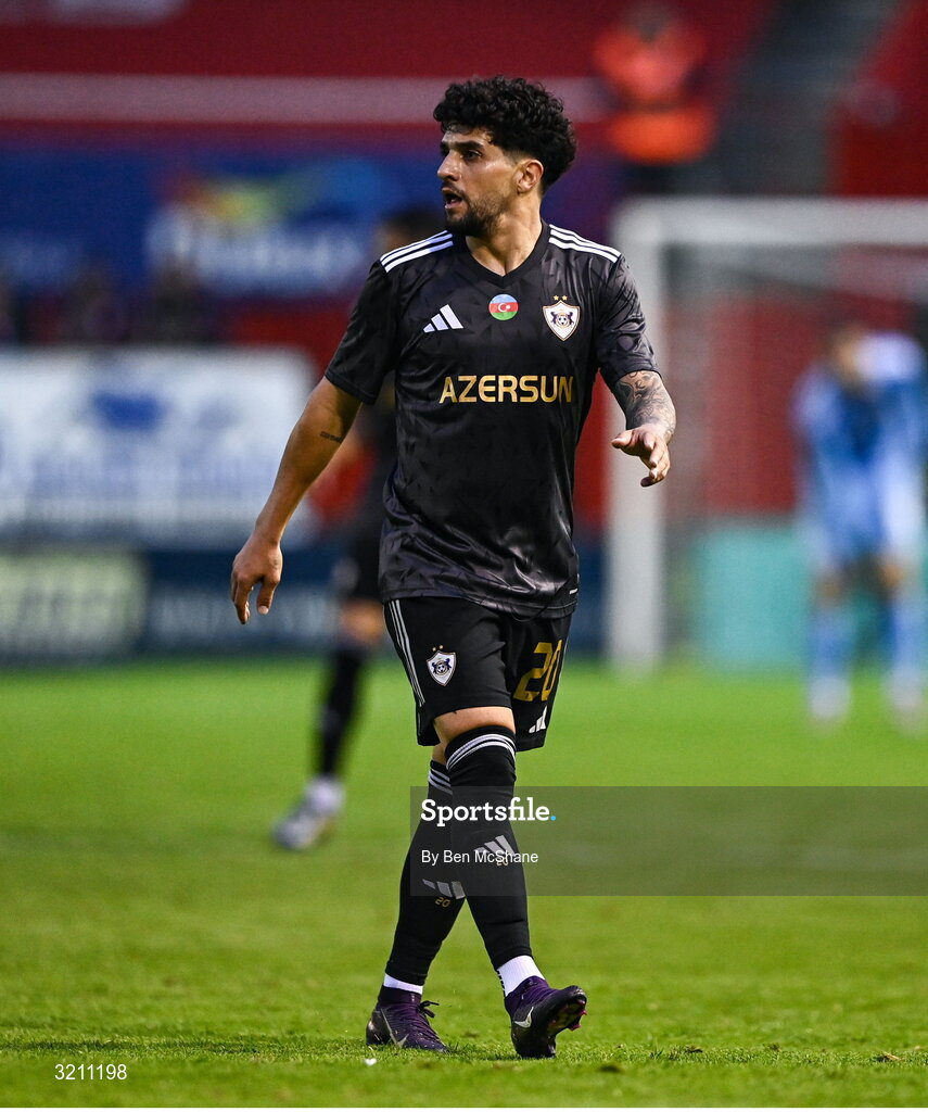 23 July 2025; Kady of Qarabag during the UEFA Champions League Second Qualifying Round first leg match between Shelbourne and Qarabag FK at Tolka Park in Dublin. Photo by Ben McShane/Sportsfile