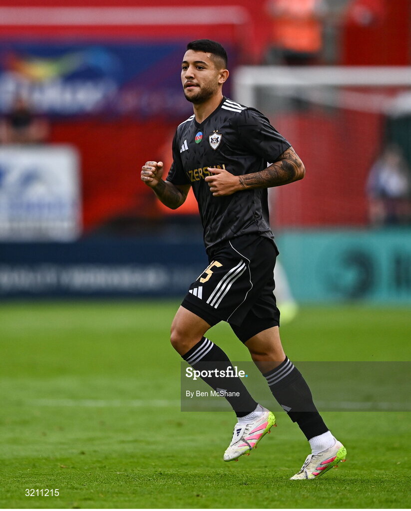 23 July 2025; Pedro Bicalho of Qarabag during the UEFA Champions League Second Qualifying Round first leg match between Shelbourne and Qarabag FK at Tolka Park in Dublin. Photo by Ben McShane/Sportsfile