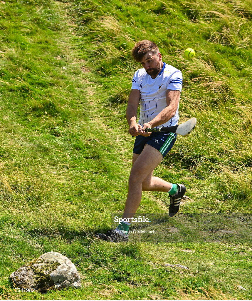 4 August 2025; Colin Ryan of Limerick competing in the Senior Hurling competition during the M. Donnelly GAA Poc Fada All-Ireland Finals at Annaverna Mountain in the Cooley Peninsula, Ravensdale, Louth. Photo by Piaras Ó Mídheach/Sportsfile