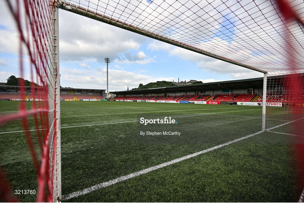 16 August 2025; A general view of The Ryan McBride Brandywell Stadium before the Sports Direct Men’s FAI Cup third round match between Derry City and Drogheda United at The Ryan McBride Brandywell Stadium in Derry. Photo by Stephen McCarthy/Sportsfile