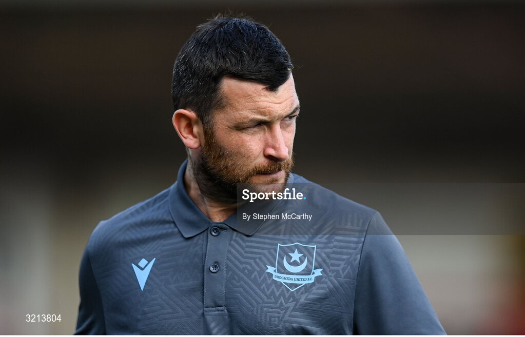 16 August 2025; Ryan Brennan of Drogheda United before the Sports Direct Men’s FAI Cup third round match between Derry City and Drogheda United at The Ryan McBride Brandywell Stadium in Derry. Photo by Stephen McCarthy/Sportsfile