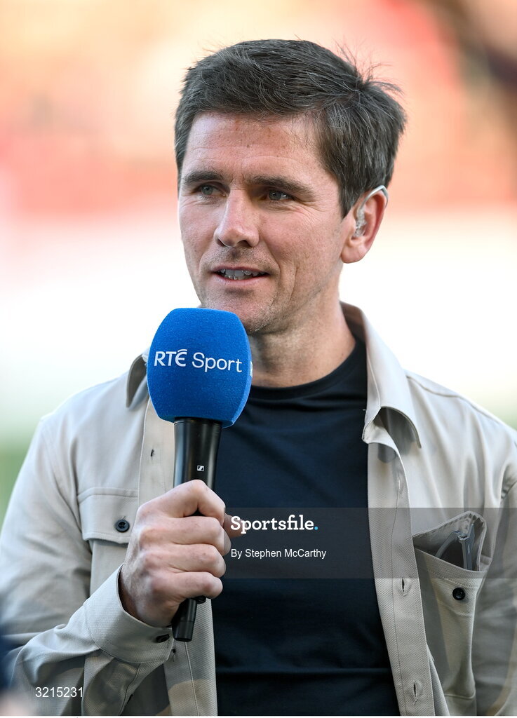 16 August 2025; RTÉ Sport's Gareth McGlynn during the Sports Direct Men’s FAI Cup third round match between Derry City and Drogheda United at The Ryan McBride Brandywell Stadium in Derry. Photo by Stephen McCarthy/Sportsfile