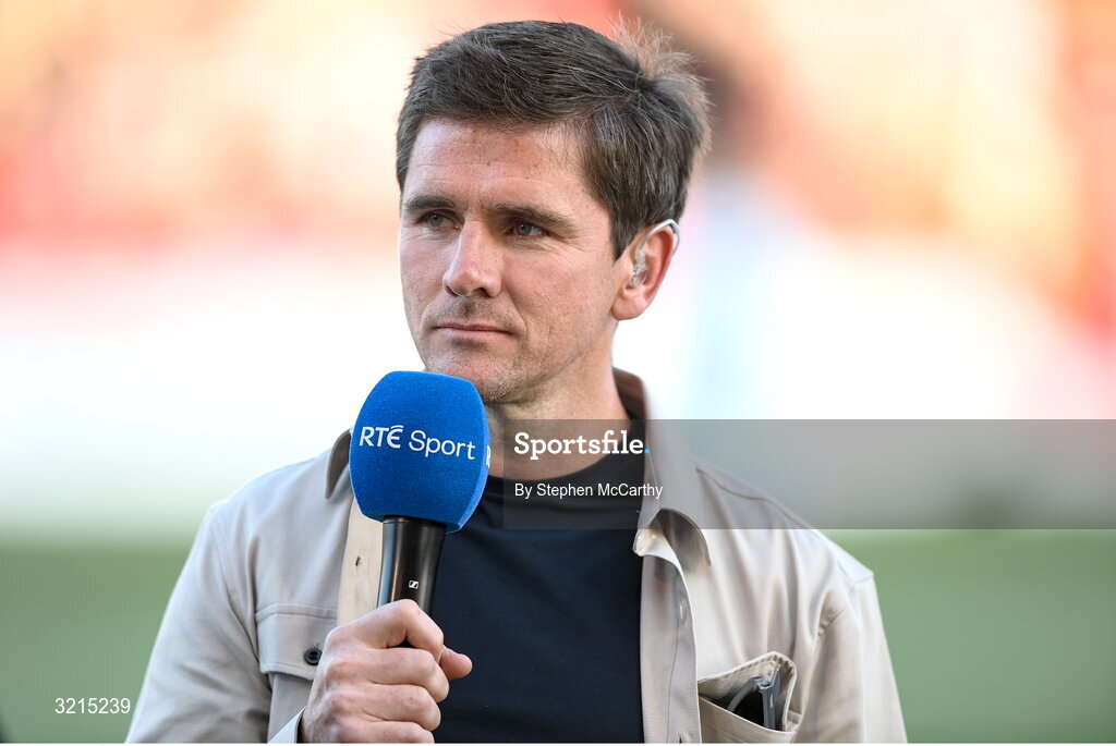16 August 2025; RTÉ Sport's Gareth McGlynn during the Sports Direct Men’s FAI Cup third round match between Derry City and Drogheda United at The Ryan McBride Brandywell Stadium in Derry. Photo by Stephen McCarthy/Sportsfile