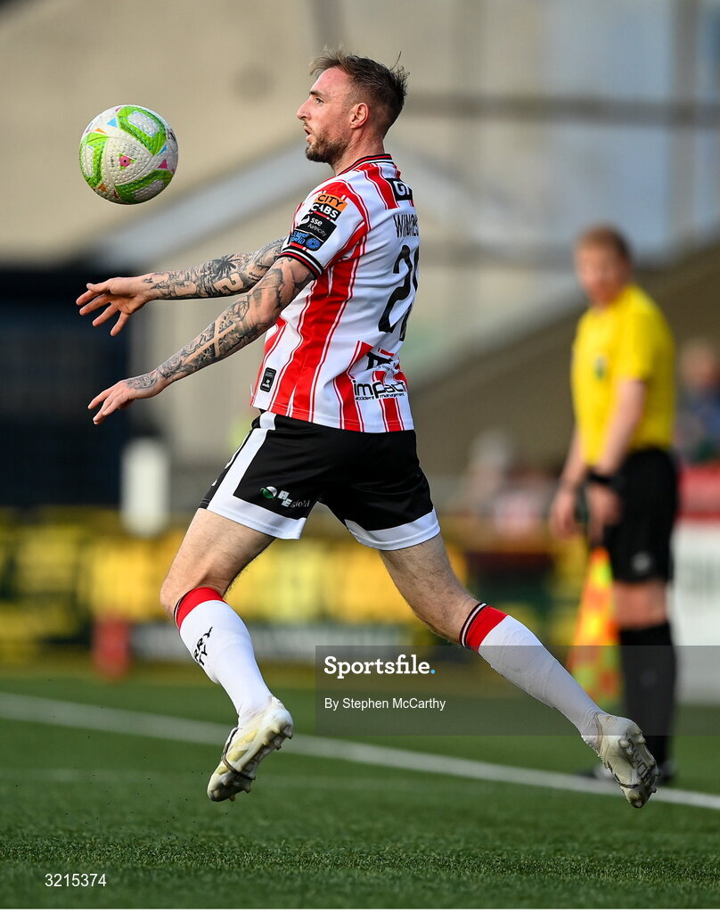 16 August 2025; Carl Winchester of Derry City during the Sports Direct Men’s FAI Cup third round match between Derry City and Drogheda United at The Ryan McBride Brandywell Stadium in Derry. Photo by Stephen McCarthy/Sportsfile