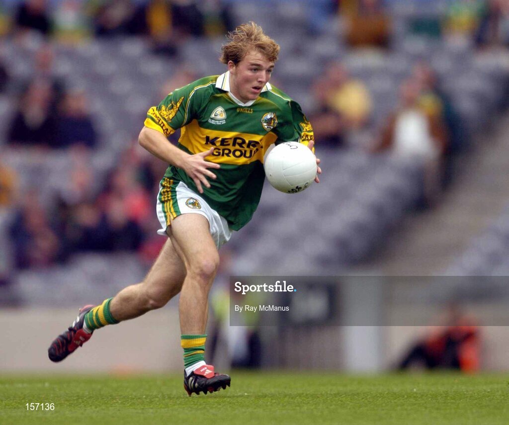 26 September 2004; Darren O'Sullivan, Kerry. All-Ireland Minor Football Championship Final, Kerry v Tyrone, Croke Park, Dublin. Picture credit; Ray McManus / SPORTSFILE *** Local Caption *** Any photograph taken by SPORTSFILE during, or in connection with, the 2004 All-Ireland Minor Football Final which displays GAA logos or contains an image or part of an image of any GAA intellectual property, or, which contains images of a GAA player/players in their playing uniforms, may only be used for editorial and non-advertising purposes.  Use of photographs for advertising, as posters or for purchase separately is strictly prohibited unless prior written approval has been obtained from the Gaelic Athletic Association.
