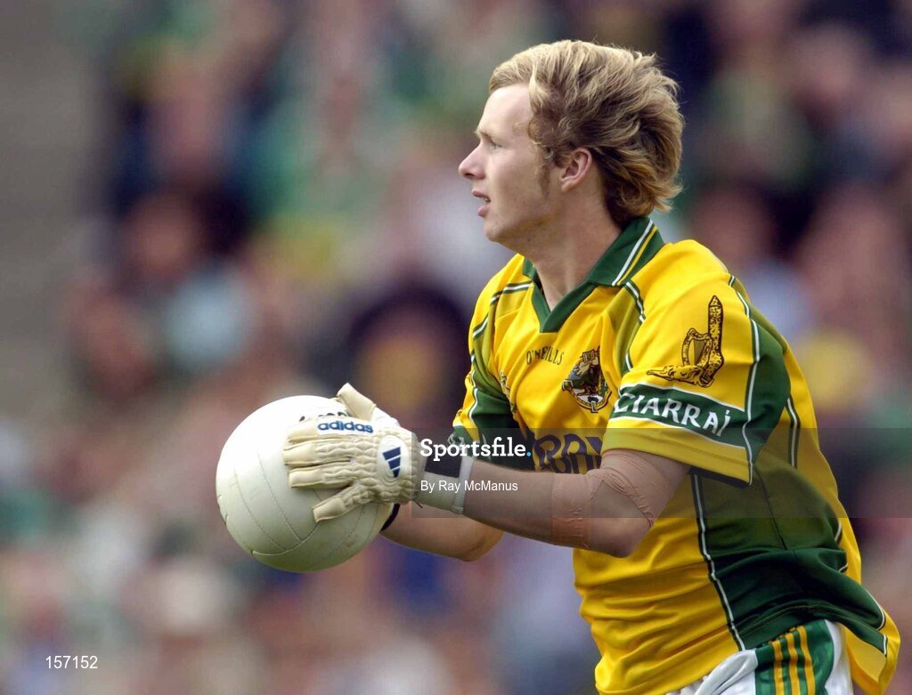 26 September 2004; Brendan Kealy, Kerry goalkeeper. All-Ireland Minor Football Championship Final, Kerry v Tyrone, Croke Park, Dublin. Picture credit; Ray McManus / SPORTSFILE *** Local Caption *** Any photograph taken by SPORTSFILE during, or in connection with, the 2004 All-Ireland Minor Football Final which displays GAA logos or contains an image or part of an image of any GAA intellectual property, or, which contains images of a GAA player/players in their playing uniforms, may only be used for editorial and non-advertising purposes.  Use of photographs for advertising, as posters or for purchase separately is strictly prohibited unless prior written approval has been obtained from the Gaelic Athletic Association.