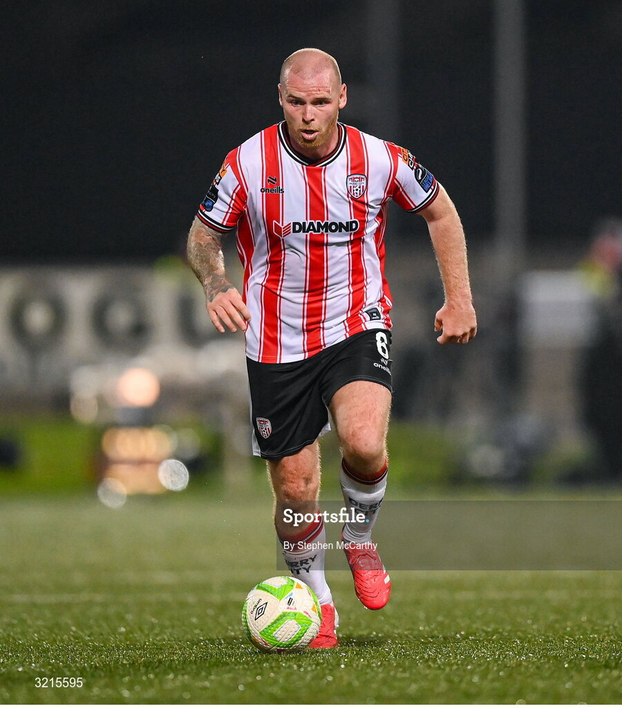 16 August 2025; Mark Connolly of Derry City during the Sports Direct Men’s FAI Cup third round match between Derry City and Drogheda United at The Ryan McBride Brandywell Stadium in Derry. Photo by Stephen McCarthy/Sportsfile