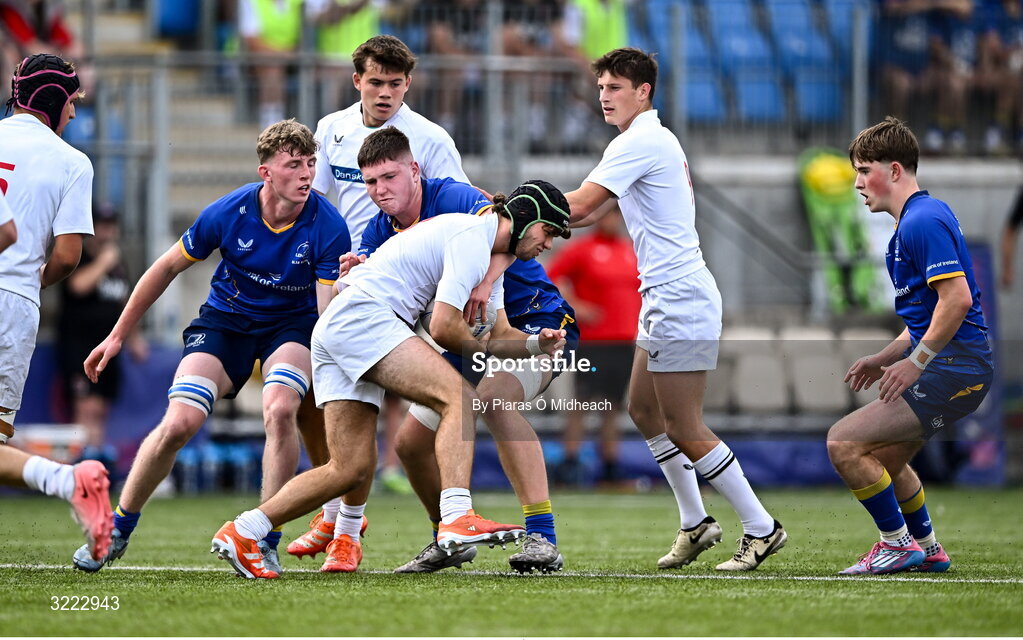 27 August 2025; Nathan Hamilton of Ulster during the PwC U-18 Boys Schools Interprovincial Series match between Leinster and Ulster at Energia Park in Dublin. Photo by Piaras Ó Mídheach/Sportsfile