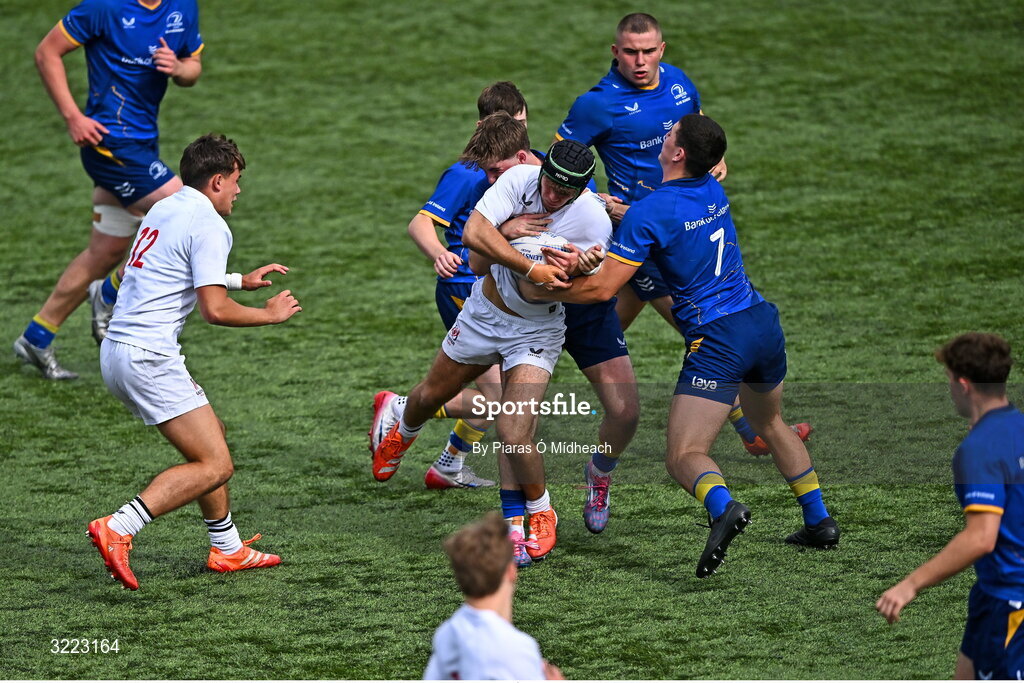 27 August 2025; Nathan Hamilton of Ulster during the PwC U-18 Boys Schools Interprovincial Series match between Leinster and Ulster at Energia Park in Dublin. Photo by Piaras Ó Mídheach/Sportsfile