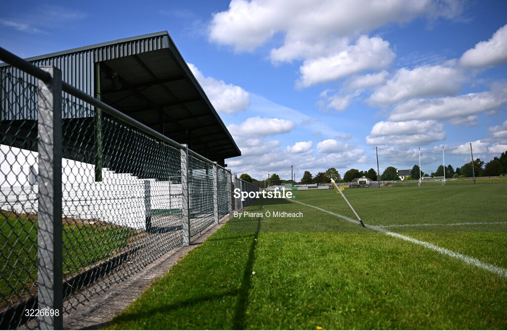 24 August 2025; A general view of the ground before the Mayo County Senior Club Football Championship Round 2 match between Charlestown Sarsfields and Ballaghaderreen at Fr O'Hara Park in Charlestown, Mayo. Photo by Piaras Ó Mídheach/Sportsfile