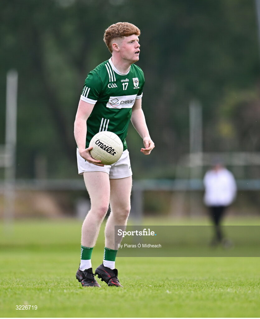 24 August 2025; Owen Flannery of Charlestown Sarsfields during the Mayo County Senior Club Football Championship Round 2 match between Charlestown Sarsfields and Ballaghaderreen at Fr O'Hara Park in Charlestown, Mayo. Photo by Piaras Ó Mídheach/Sportsfile