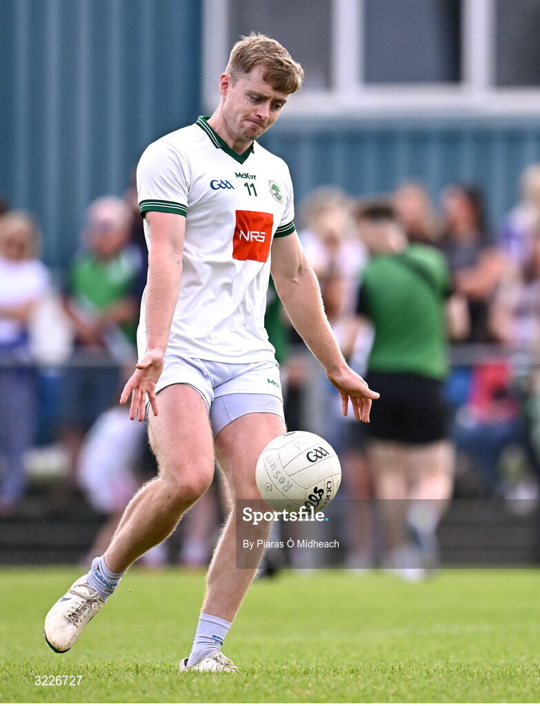 24 August 2025; Kuba Callaghan of Ballaghaderreen during the Mayo County Senior Club Football Championship Round 2 match between Charlestown Sarsfields and Ballaghaderreen at Fr O'Hara Park in Charlestown, Mayo. Photo by Piaras Ó Mídheach/Sportsfile