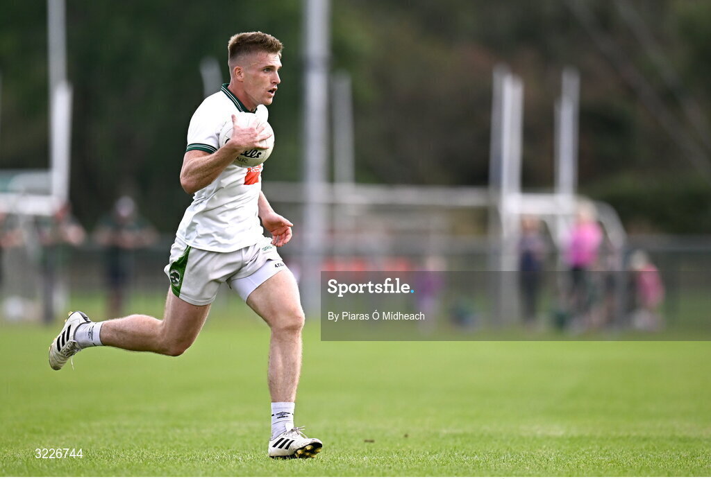 24 August 2025; Luke O'Grady of Ballaghaderreen during the Mayo County Senior Club Football Championship Round 2 match between Charlestown Sarsfields and Ballaghaderreen at Fr O'Hara Park in Charlestown, Mayo. Photo by Piaras Ó Mídheach/Sportsfile