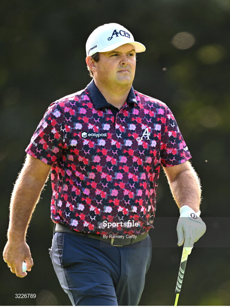 2 September 2025; Patrick Reed of USA during a practice round in advance of the Amgen Irish Open Golf Championship 2025 at The K Club in Straffan, Kildare. Photo by Ramsey Cardy/Sportsfile