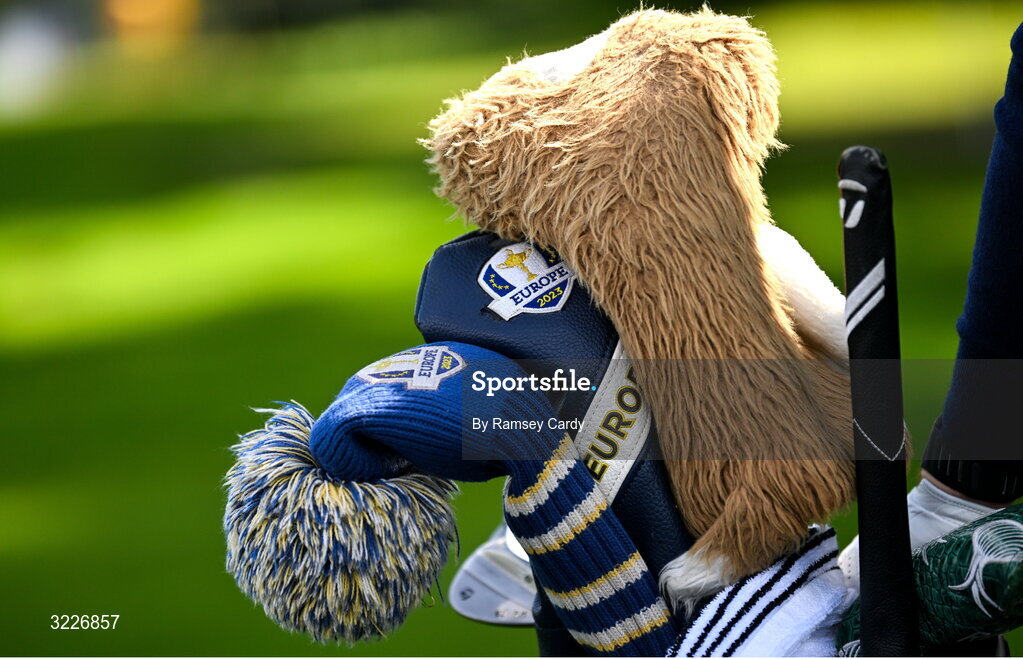 2 September 2025; A general view of the bag of Rory McIlroy of Northern Ireland during a practice round in advance of the Amgen Irish Open Golf Championship 2025 at The K Club in Straffan, Kildare. Photo by Ramsey Cardy/Sportsfile