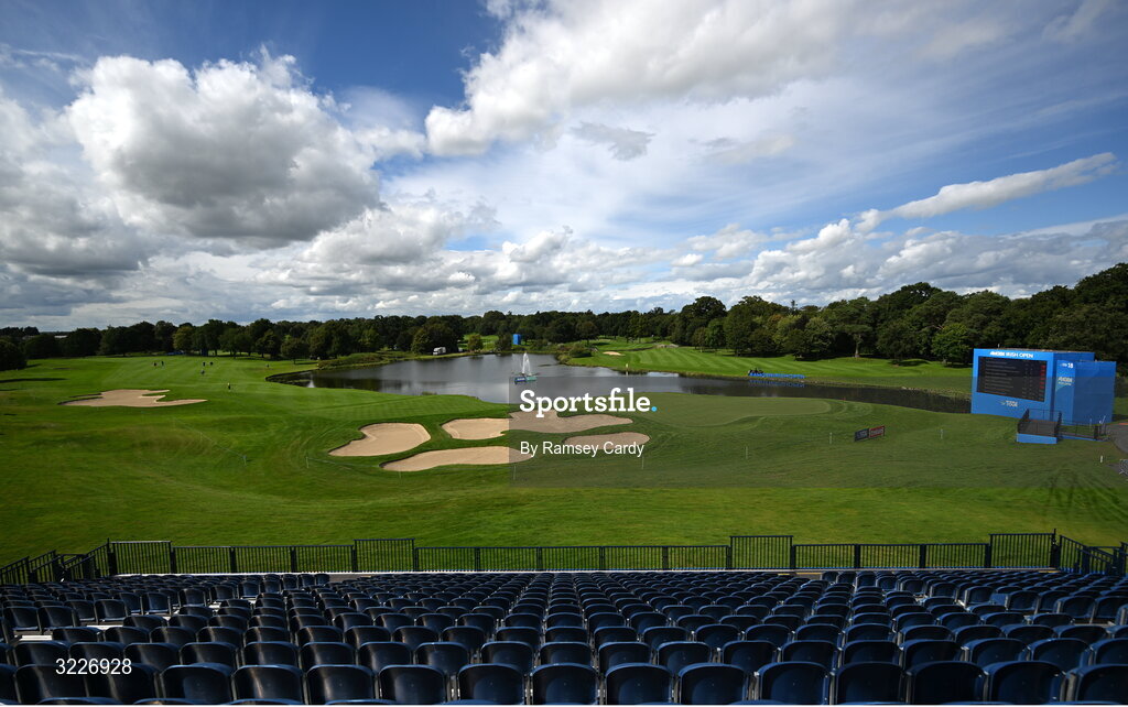 2 September 2025; A general view of the 18th green during a practice round in advance of the Amgen Irish Open Golf Championship 2025 at The K Club in Straffan, Kildare. Photo by Ramsey Cardy/Sportsfile