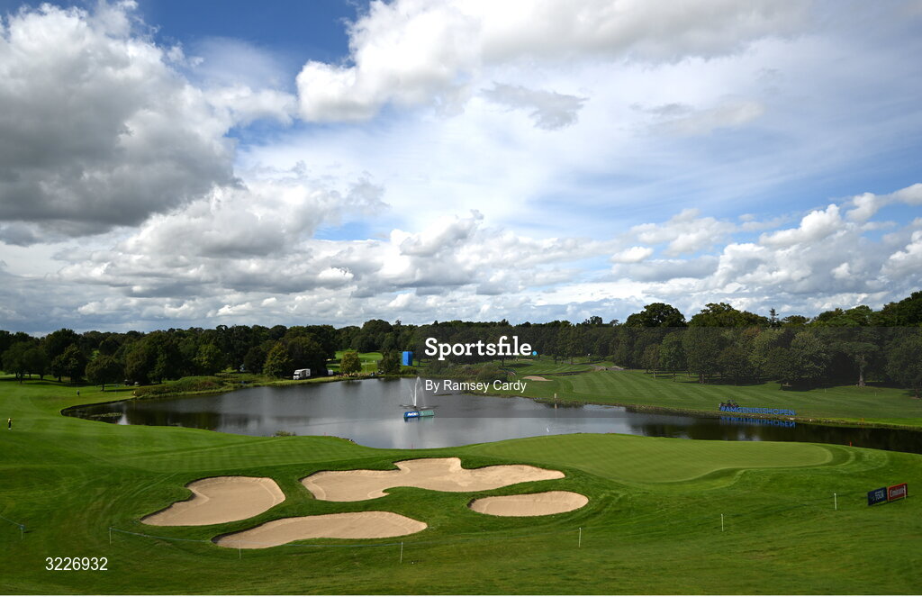 2 September 2025; A general view of the 18th green during a practice round in advance of the Amgen Irish Open Golf Championship 2025 at The K Club in Straffan, Kildare. Photo by Ramsey Cardy/Sportsfile