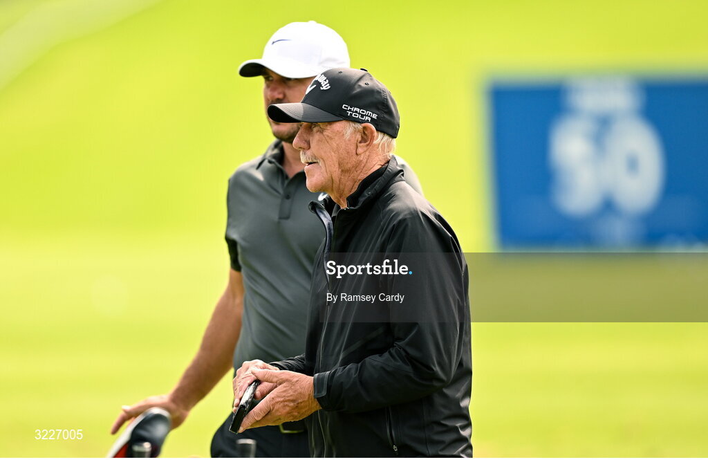 2 September 2025; Coach Pete Cowen during a practice round in advance of the Amgen Irish Open Golf Championship 2025 at The K Club in Straffan, Kildare. Photo by Ramsey Cardy/Sportsfile