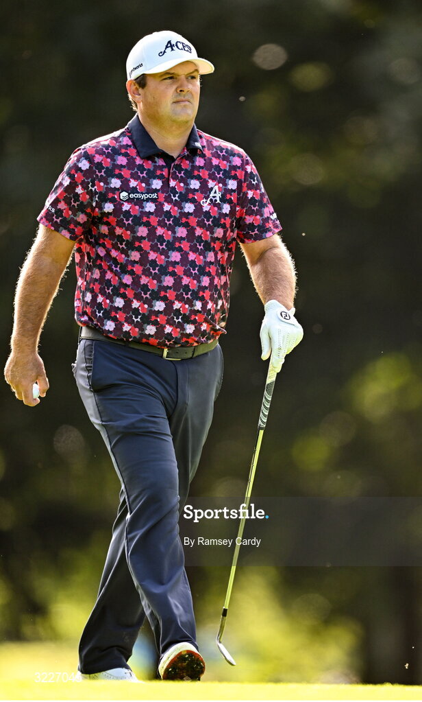 2 September 2025; Patrick Reed of USA during a practice round in advance of the Amgen Irish Open Golf Championship 2025 at The K Club in Straffan, Kildare. Photo by Ramsey Cardy/Sportsfile