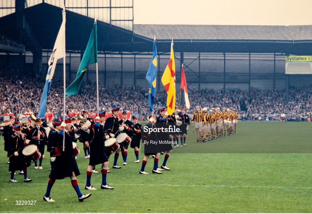 5 September 1982; A general view of the prematch parade before the All-Ireland Senior Hurling Championship Final match between Cork and Kilkenny at Croke Park in Dublin. Photo by Ray McManus/Sportsfile
