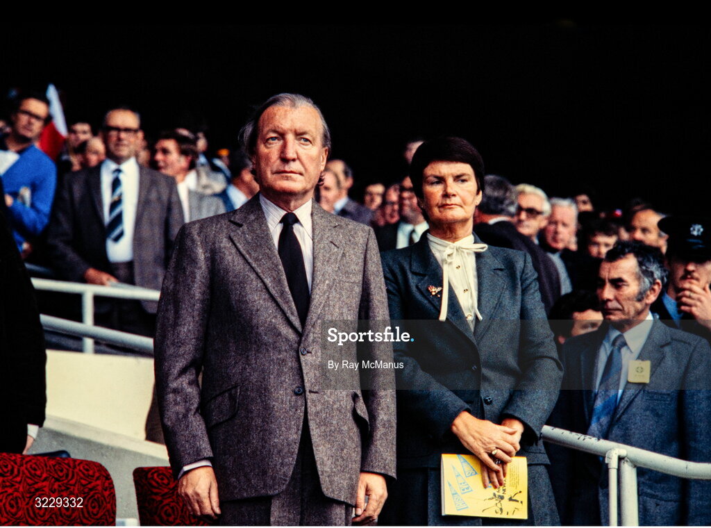 5 September 1982; An Taoiseach Charles J Haughey, TD, and his wife Maureen before the All-Ireland Senior Hurling Championship Final match between Cork and Kilkenny at Croke Park in Dublin. Photo by Ray McManus/Sportsfile
