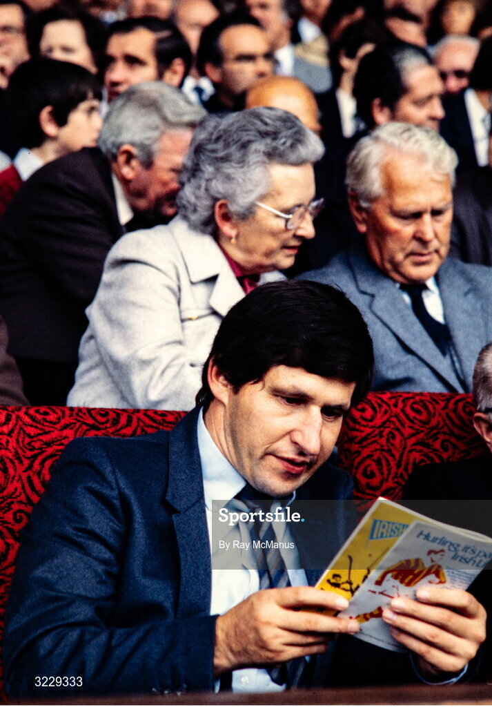 5 September 1982; Ard Stiúrthóir of the GAA Liam Mulvihill before the All-Ireland Senior Hurling Championship Final match between Cork and Kilkenny at Croke Park in Dublin. Photo by Ray McManus/Sportsfile