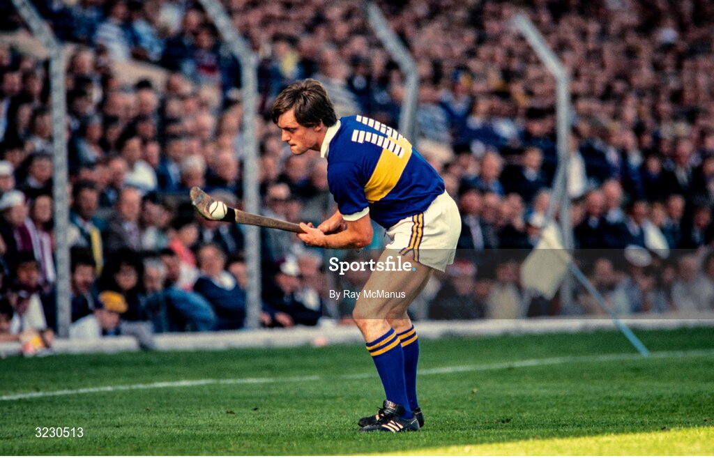 4 September 1988; Nicky English of Tipperary takes a free during the All-Ireland Senior Hurling Championship Final match between Galway and Tipperary at Croke Park in Dublin. Photo by Ray McManus/Sportsfile