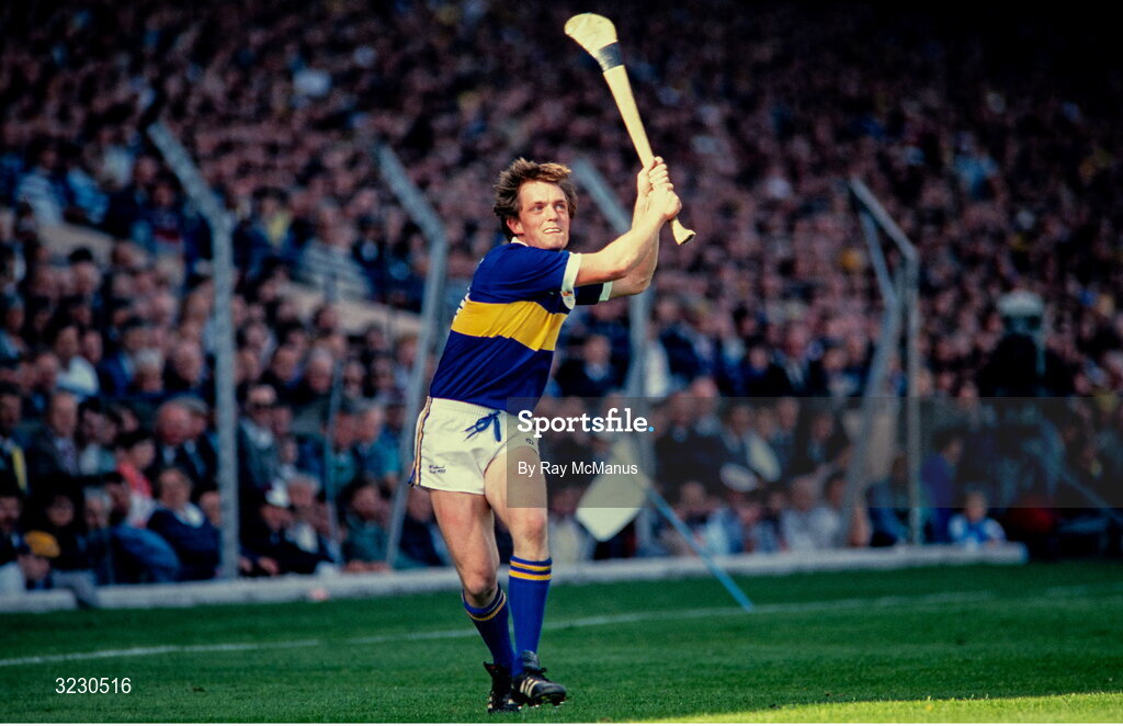 4 September 1988; Nicky English of Tipperary scores a point during the All-Ireland Senior Hurling Championship Final match between Galway and Tipperary at Croke Park in Dublin. Photo by Ray McManus/Sportsfile
