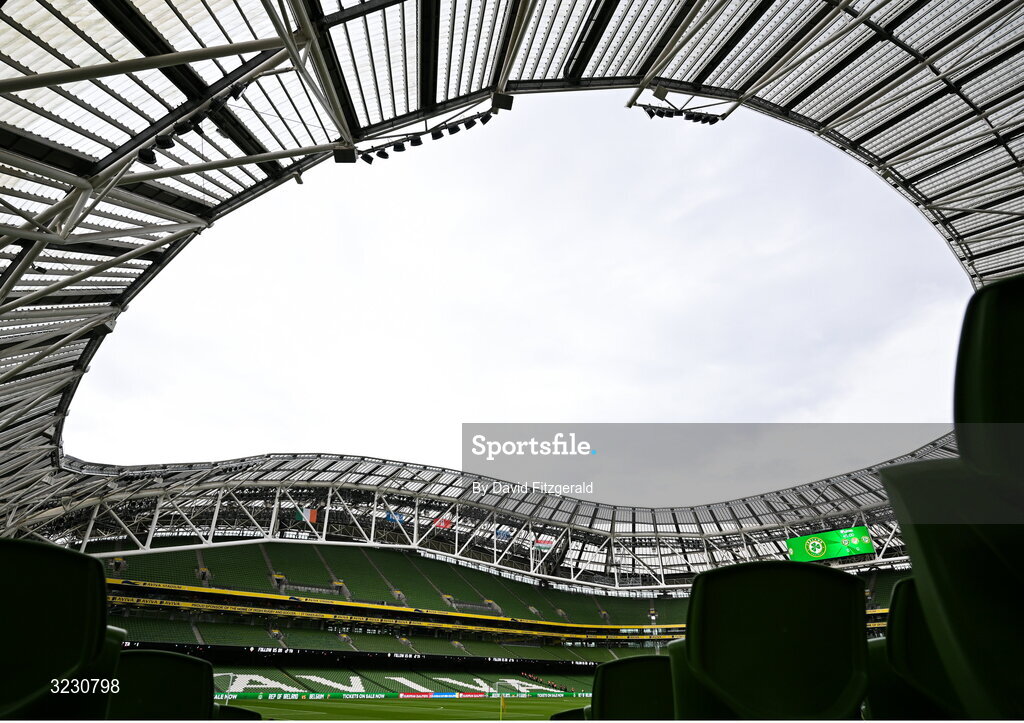 6 September 2025; A general view before the FIFA World Cup 2026 Group F qualifying match between Republic of Ireland and Hungary at the Aviva Stadium in Dublin. Photo by David Fitzgerald/Sportsfile