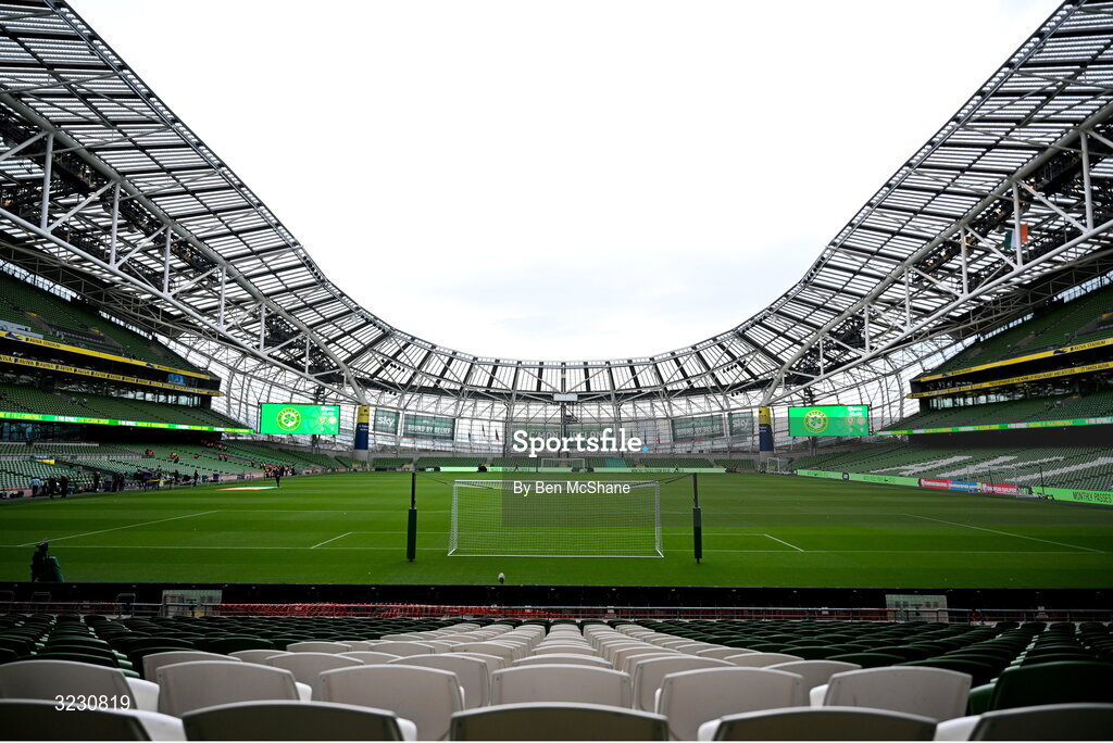 6 September 2025; A general view of the Aviva Stadium before the FIFA World Cup 2026 Group F qualifying match between Republic of Ireland and Hungary at the Aviva Stadium in Dublin. Photo by Ben McShane/Sportsfile
