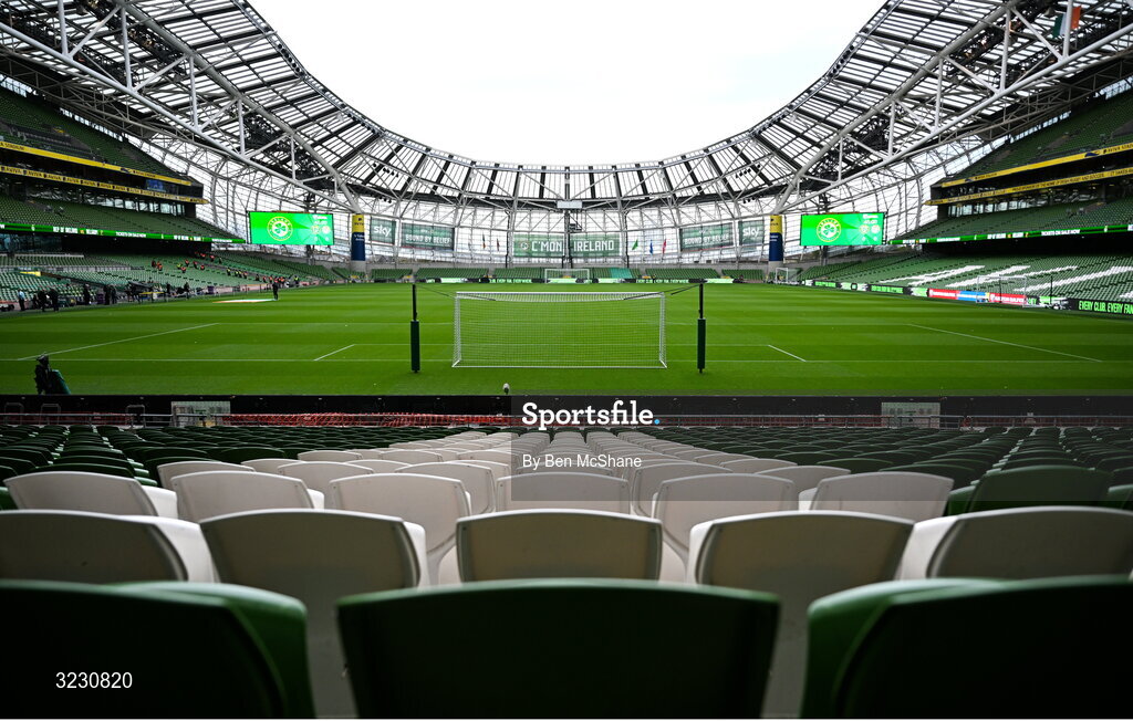 6 September 2025; A general view of the Aviva Stadium before the FIFA World Cup 2026 Group F qualifying match between Republic of Ireland and Hungary at the Aviva Stadium in Dublin. Photo by Ben McShane/Sportsfile