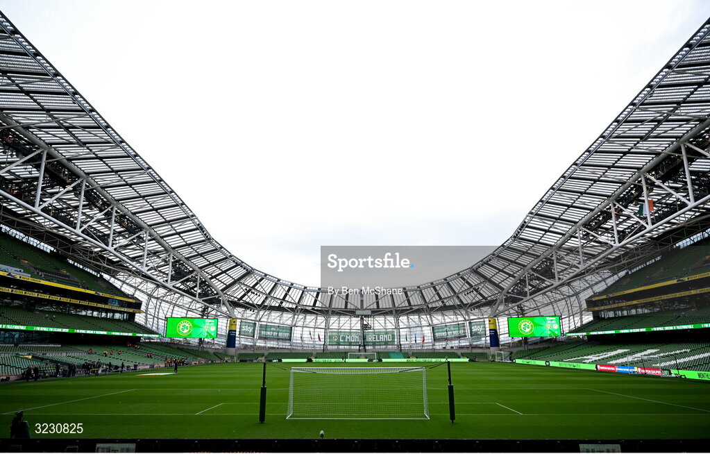 6 September 2025; A general view of the Aviva Stadium before the FIFA World Cup 2026 Group F qualifying match between Republic of Ireland and Hungary at the Aviva Stadium in Dublin. Photo by Ben McShane/Sportsfile