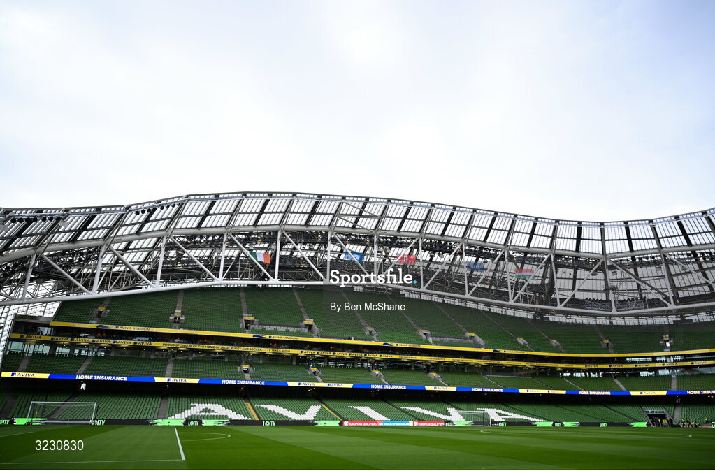 6 September 2025; A general view of the Aviva Stadium before the FIFA World Cup 2026 Group F qualifying match between Republic of Ireland and Hungary at the Aviva Stadium in Dublin. Photo by Ben McShane/Sportsfile