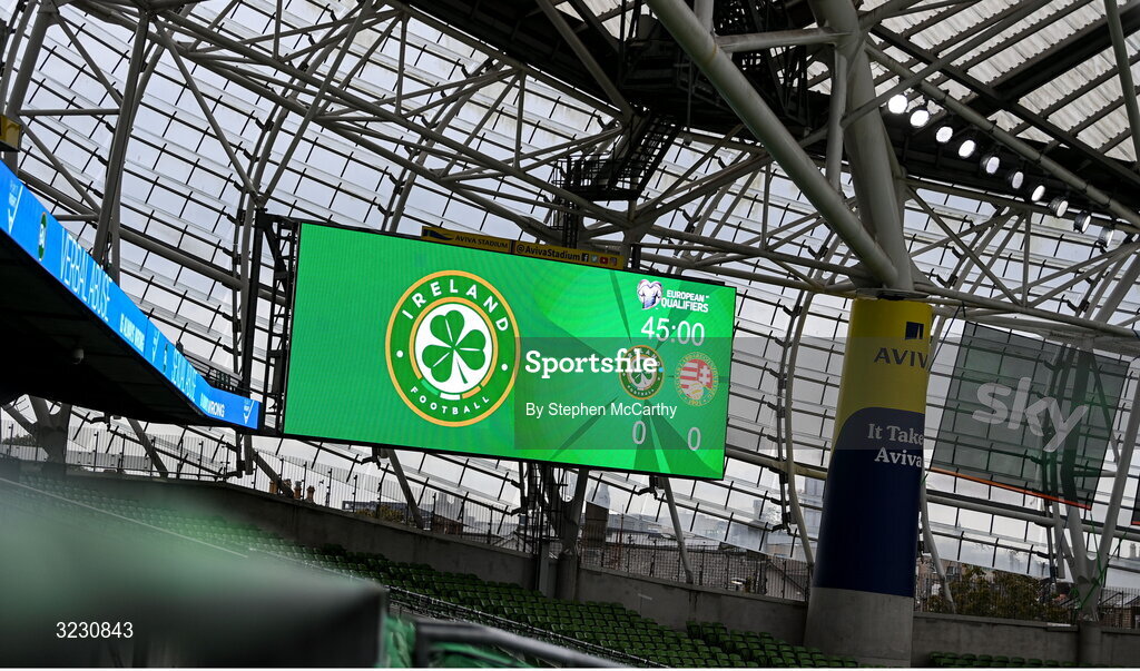6 September 2025; A general view inside the stadium before the FIFA World Cup 2026 Group F qualifying match between Republic of Ireland and Hungary at the Aviva Stadium in Dublin. Photo by Stephen McCarthy/Sportsfile