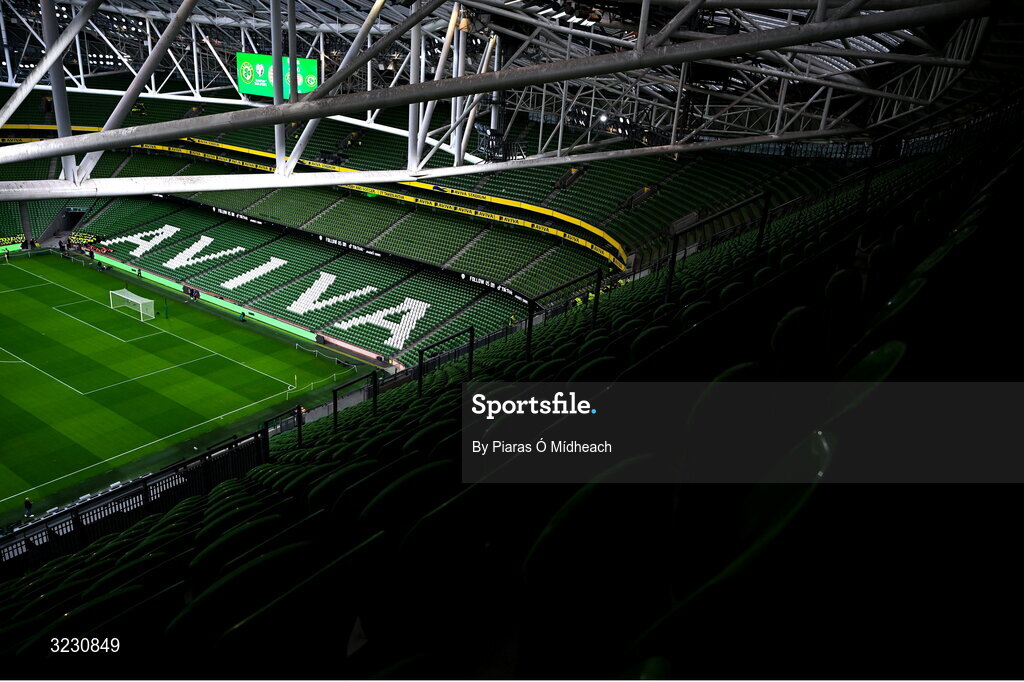 6 September 2025; A general view inside the stadium before the FIFA World Cup 2026 Group F qualifying match between Republic of Ireland and Hungary at the Aviva Stadium in Dublin. Photo by Piaras Ó Mídheach/Sportsfile