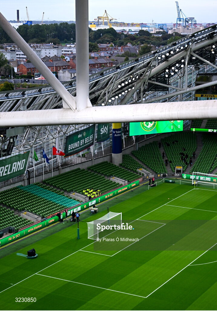 6 September 2025; A general view inside the stadium before the FIFA World Cup 2026 Group F qualifying match between Republic of Ireland and Hungary at the Aviva Stadium in Dublin. Photo by Piaras Ó Mídheach/Sportsfile
