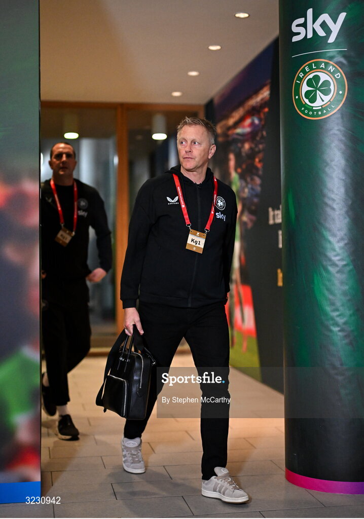 6 September 2025; Republic of Ireland head coach Heimir Hallgrimsson arrives before the FIFA World Cup 2026 Group F qualifying match between Republic of Ireland and Hungary at the Aviva Stadium in Dublin. Photo by Stephen McCarthy/Sportsfile