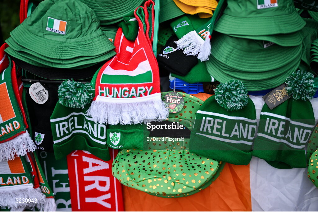 6 September 2025; Merchandise is seen ahead of the FIFA World Cup 2026 Group F qualifying match between Republic of Ireland and Hungary at the Aviva Stadium in Dublin. Photo by David Fitzgerald/Sportsfile