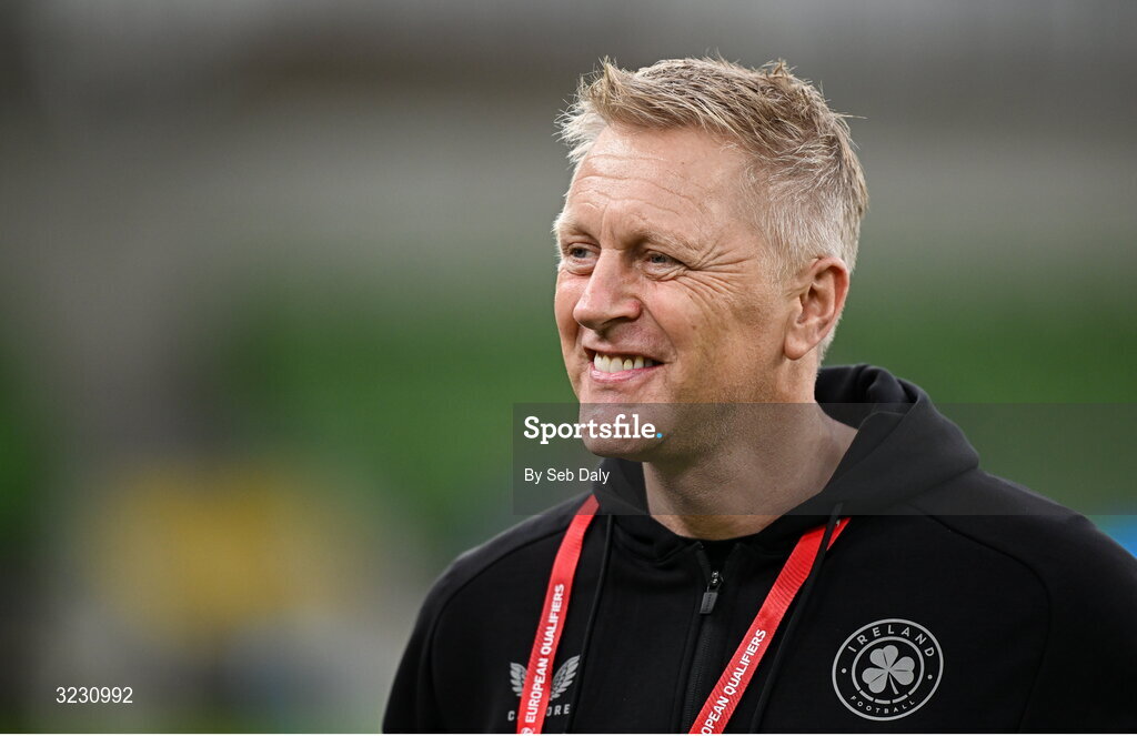 6 September 2025; Republic of Ireland head coach Heimir Hallgrimsson before the FIFA World Cup 2026 Group F qualifying match between Republic of Ireland and Hungary at the Aviva Stadium in Dublin. Photo by Seb Daly/Sportsfile